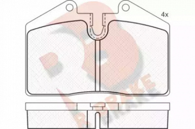 R BRAKE rb1036 -  Комплект тормозных колодок, дисковый тормоз